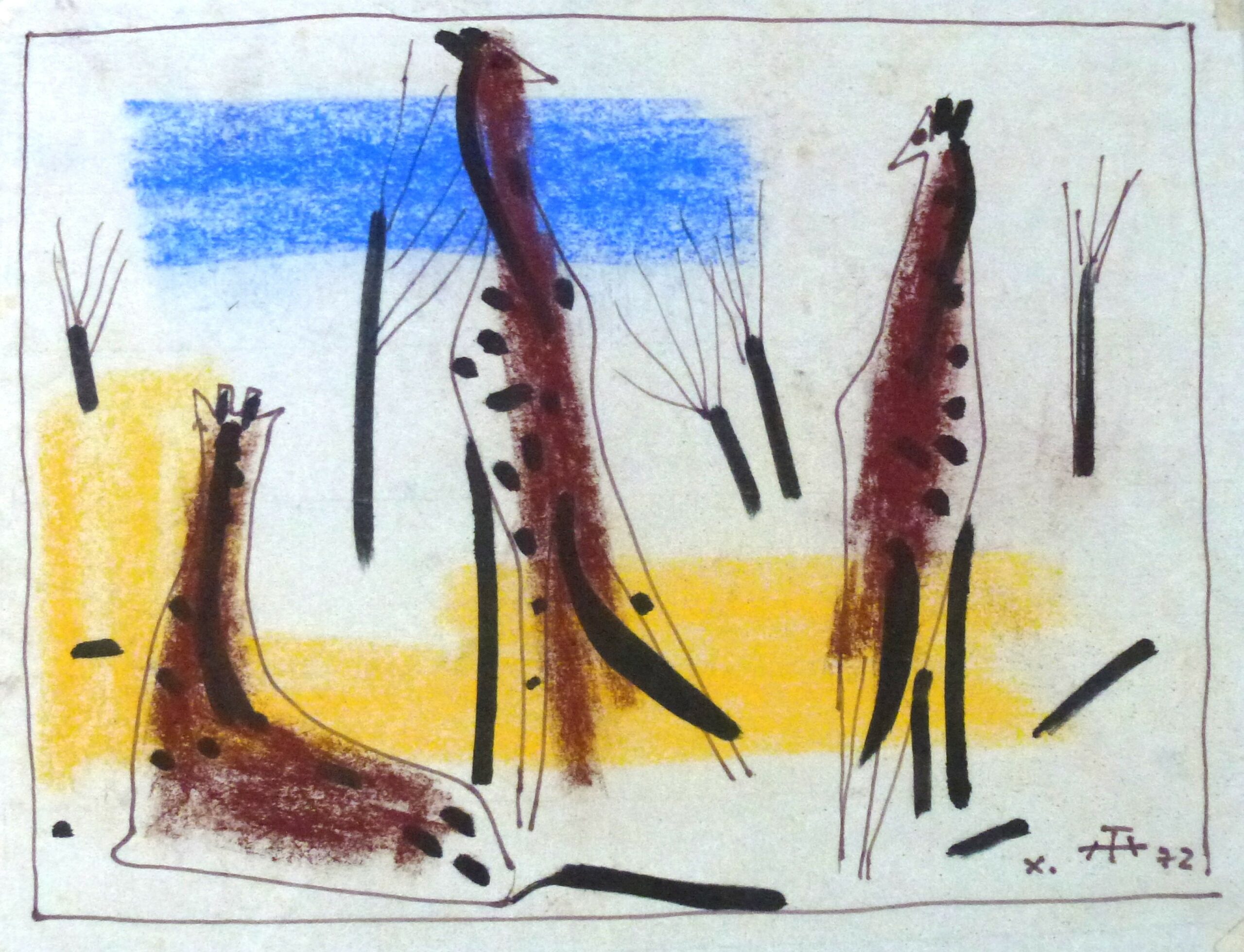 Drei Giraffen – Oktober 1972